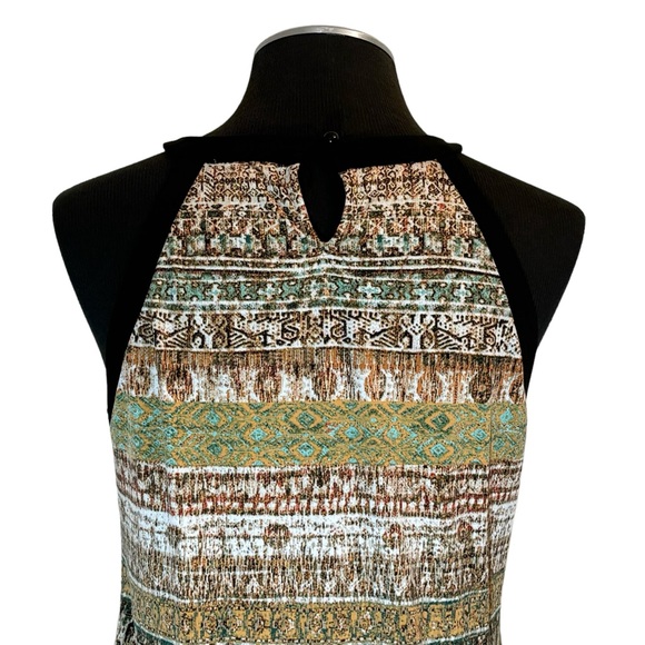 Dress Barn - Multicolor Print Beaded Stretch Halter Top – Petite Large - Picture 7 of 10